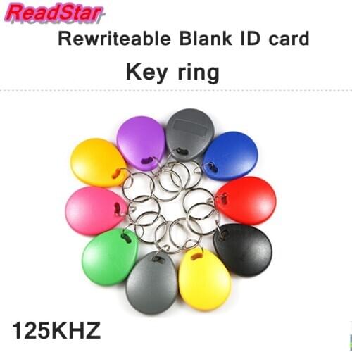 10PCS/LOT Key Ring rewriteable ID Blank card EM4XX ID blank card 125KHZ Entrance guard / Fitness center/parking /elevator card
