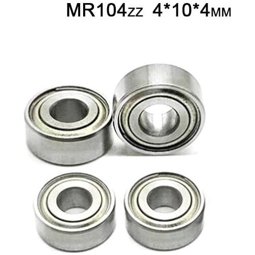10pcs/Lot High Quality MR104ZZ 4x10x4mm Thin Wall Deep Groove Ball Bearing Mini Ball Bearing Miniature Bearing 4*10*4 mm