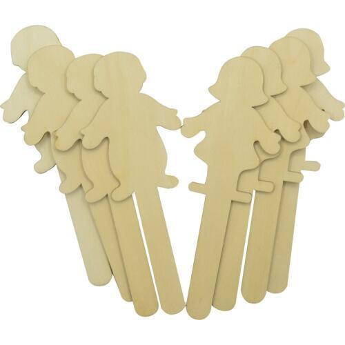 12pcs Laser Cut Wood Boys and girls Embellishment Wooden Shape Craft Wedding Decor Childrens Painting