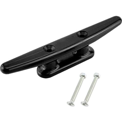 6" Black Nylon Mooring Cleat Heavy Duty Marine Yacht Deck Hardware Fastener