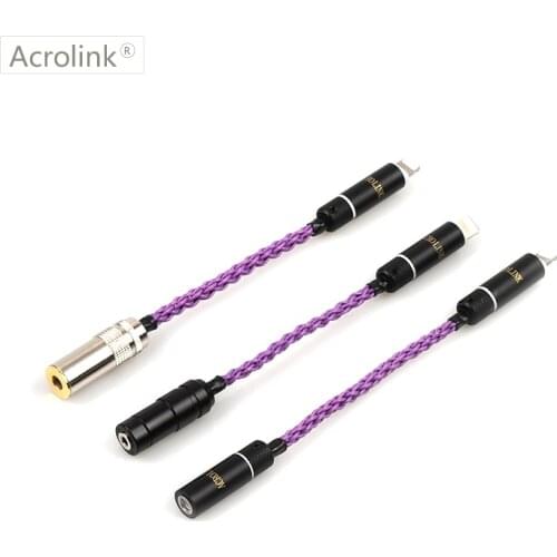 Acrolink 2.5mm/3.5mm/4.4mm Female Audio Cable with i Phone Connector,MFi-Certified to Aux Cable for i Phone record cable