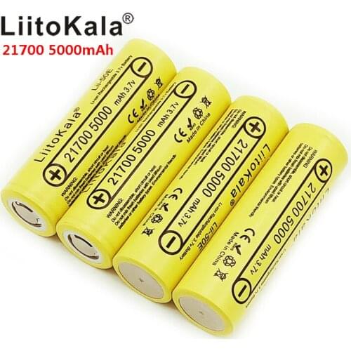2020 LiitoKala lii-50E 21700 5000mah Rechargeable Battery 3.7V 5C discharge High Power batteries For High-power Appliances