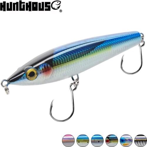 Hunthouse Pencil Fishing Lure Top water Dogs Hard Lures 1PCS 179mm 96g Wobbler Artificial bait Fishing Tackle Stickbaits