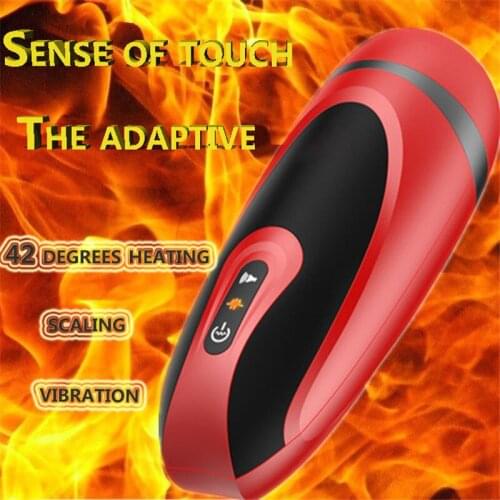 Big Pussy Male Masturbation Cup Automatic Telescopic Rotation Vagina Real Pussy Masturbator Erotic Sex toys for men Masturbating