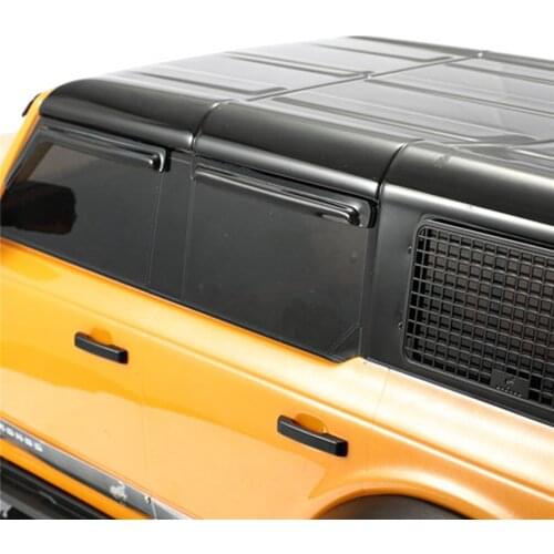 For 1/10 Trx-4 Bronco RC Crawler Car Upgrade Parts Acrylic Transparent Black Window Sun Visor Wind Rain Shield