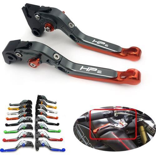 For BMW HP2 Megamoto 2006-2009 CNC Aluminum Adjustable Motorcycle Folding Extendable Clutch Brake Levers Handle Accessories Blue