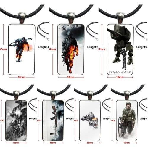 For Christmas Gift Necklace Fashion Long Chain With Rectangle Necklace Jewelry Battlefield Bad Company 2 Video Games Military