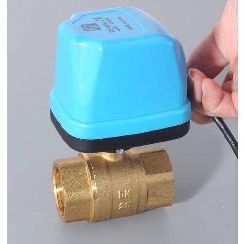 Electric Valve DN15 DN20 DN25 DN32 AC220V Electric Ball Valve Brass Motorized Ball Valve Switch type electric two-way valves