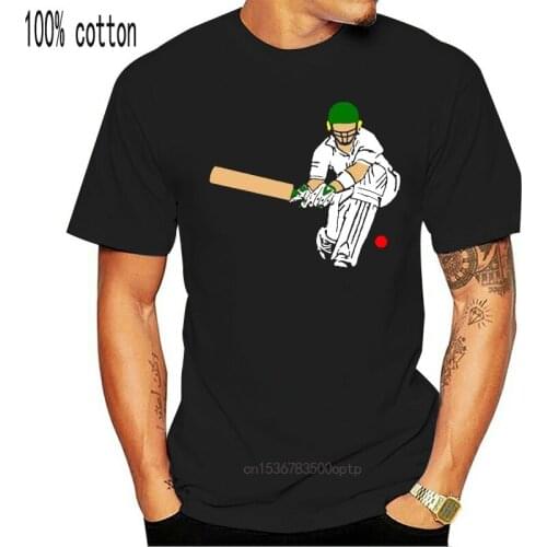 Cricket T-shirt. Batsman Sweep Shot Tee. Bat and Ball Sports Tee. Sillytees