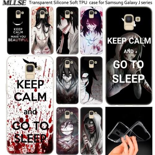 Hot Anime Jeff The Killer Soft Silicone Case For Samsung Galaxy J2Pro J4 J6 J8 2018 J3 J5 J7 2016 2017EU Prime CORE Plus Fashion