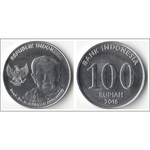 Indonesian 100 rupaih 2016 edition Coins Asia New Original Coin Unc Collectible Edition Real Rare Commemorative Random Year