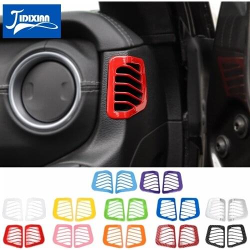 MOPAI Car Air Conditioning Vent Outlet Decoration Cover Sticker for Jeep Wrangler JL 2018+ for Jeep Gladiator JT 2018