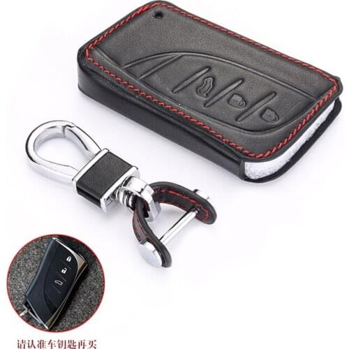 Leather Car Key Case For Lexus UX200 UX250h ES200 ES300h ES350 US200 US260h 2018 2019 Remote Fob Cover Protector Keychain Bag