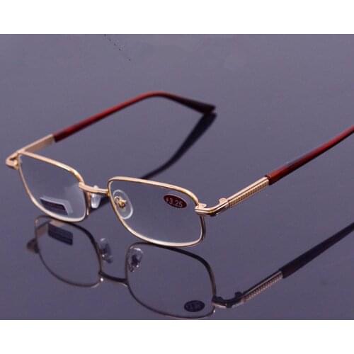 Metal Mens Reading Glasses women crystal Glass lenses Farsightedness +50 +75 125 +175 +225 +275 +325 +375 +450 +500 +550 +600