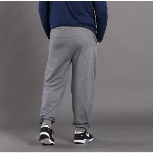 Mens Thin Bottoms Plus Size 7Xl 8Xl Men Pants Men Male Fashion Joggers Sweat Pants Tide Loose Home Trousers Leisure Slacks