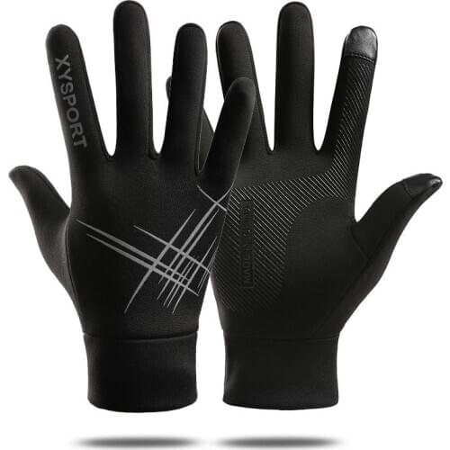 Men Women Sports Fitness Non-slip Cycling Gloves Winter Plus Plush Thick Warm Touch Screen Motorcycle Spider Web Ski Glove J16
