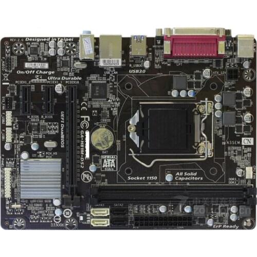 Original motherboard for Gigabyte GA-H81M-DS2 LGA 1150 DDR3 16GB USB3.0 I3 I5 I7 H81M-DS2 H81 Desktop motherboard