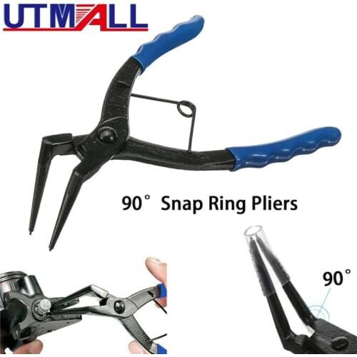 UTMALL Pliers Circlips Snap Ring Grip Plier 50 Mm Long Nose 1.2Mm 90 Degrees Bending For Motorcycles Trucks