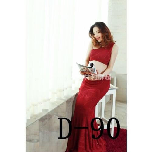 Sexy Maternity Photography Props Long Dress For Pregnant Women Photo Shoot Split Front Pregnancy Dresses Baby Showers Maxi Gown