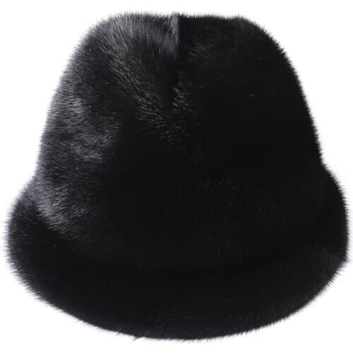 Mens genuine mink fur hat with lovely cat ear style caps 2021 new hats for Husband Gift Man High Quality