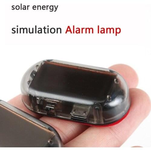 Strobe Signal Security System Universal Flash Warning LED Light Alarm Lamp Car Solar Power Simulation Fake Anti-theft Caution