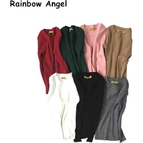 Boys Warm Cotton Sweater Quality Kids Knitwear Toddler Girls Bottoming Sweater Pullovers High Winter Sweaters Child Clothes Tops