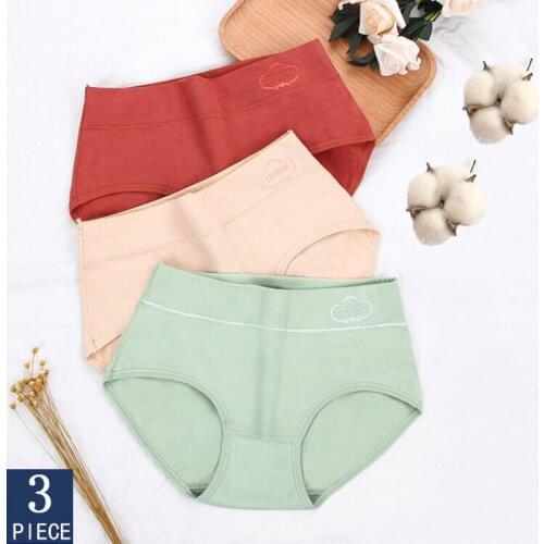 3pcs/set Womens Panties Underwear Seamless Panties For Women Cotton Briefs Antibacterial Underpanties Mid-Rise Lingerie