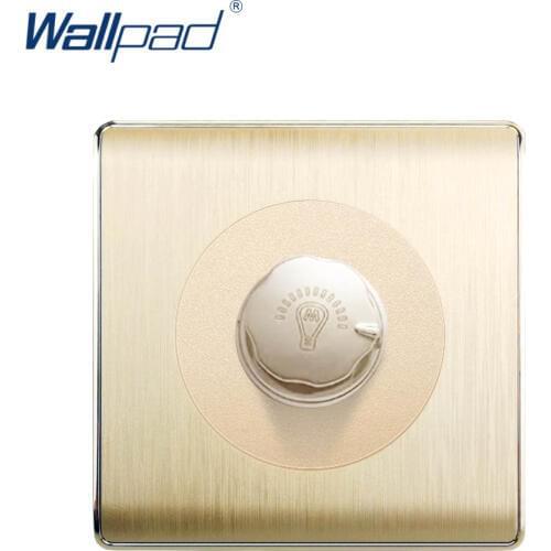 Wallpad 2020 Dimmer Wall Light Switch Gold PC Brushed Panel For Home Knob