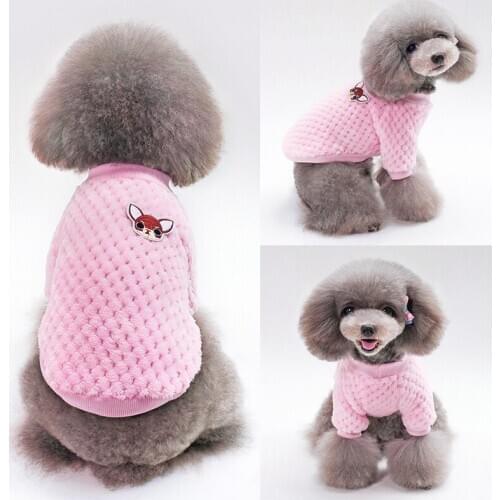 Winter Dog Clothes Warm Coat Pet Puppy Pullover Soft Costume Kitten Sweater Outfit For Small Dogs Chihuahua Jacket Pet Clothing