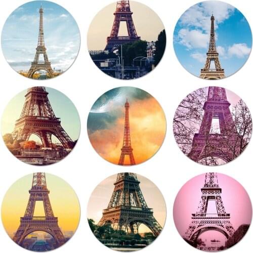 58mm France Eiffel Tower In Paris Style Icons Pins Badge Decoration Brooches Metal Badges For Clothes Backpack Decoration