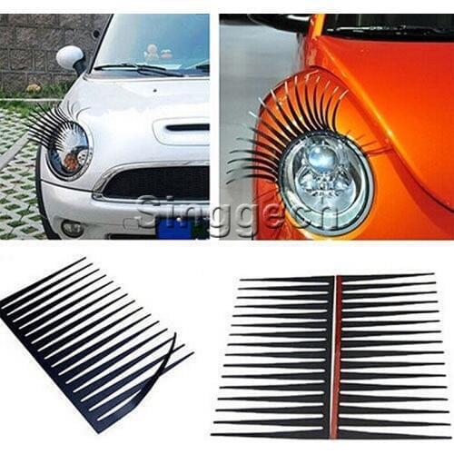 1Pair Car Eye Lash Sticker Headlight For Volkswagen Polo VW Passat B5 B7 CC GOLF 4 5 6 Jetta Bora Skoda Octavia 2 A7 Accessories