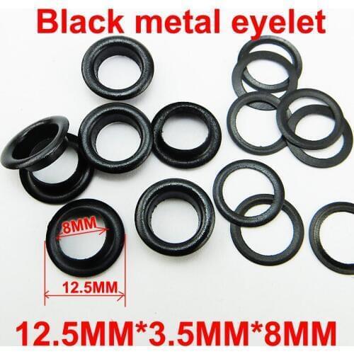 200PCS 8MM METAL black EYELET button sewing clothes accessory ROUnd buttons cloth eyelets ME-036G