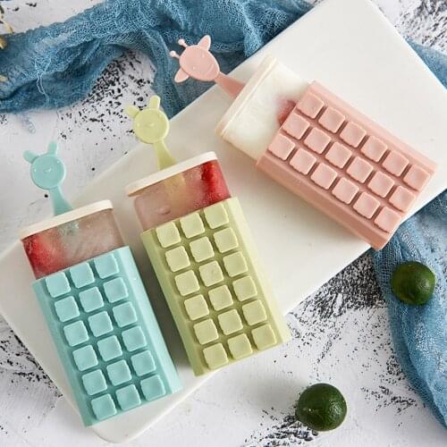 3/4pcs Silicone Ice Cream Mold DIY Homemade Popsicle Molds Kitchen Accessories For Dessert Ice Moulds With Sticks