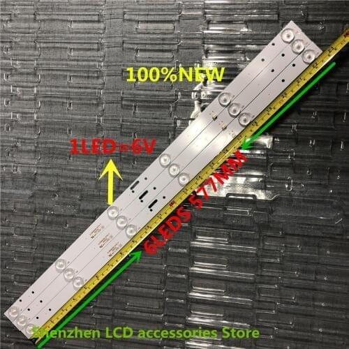 6Pieces/lot for New led backlight for 32inch strip LE-8822A SJ.HL.D3200601-2835BS-F 6v 6lamp 100%NEW