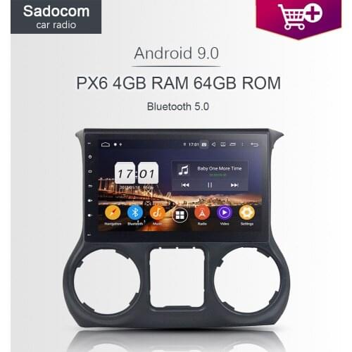 PX6 10.1" DSP TDA7851 Android 10.0 4GB+64GB 8 core Car DVD Player GPS Glonass RDS autoradio wifi Bluetooth 5.0 For Jeep Wrangler