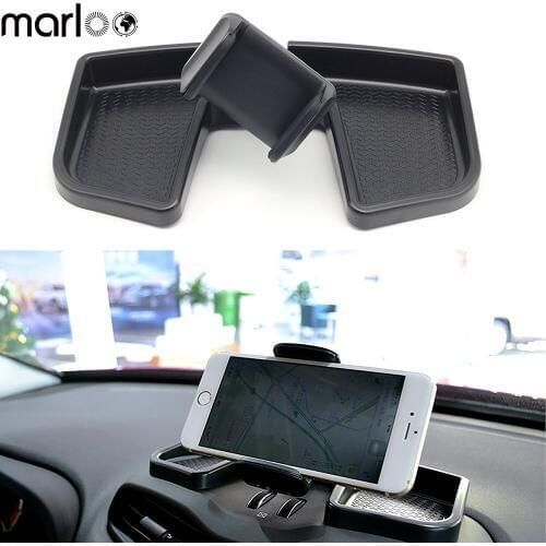 Marloo Car Inner Phone holder 360 Degree Rotate And ABS Storage Box GPS Holder Auto Mobile Stand Kit For Jeep Renegade 2015 2016