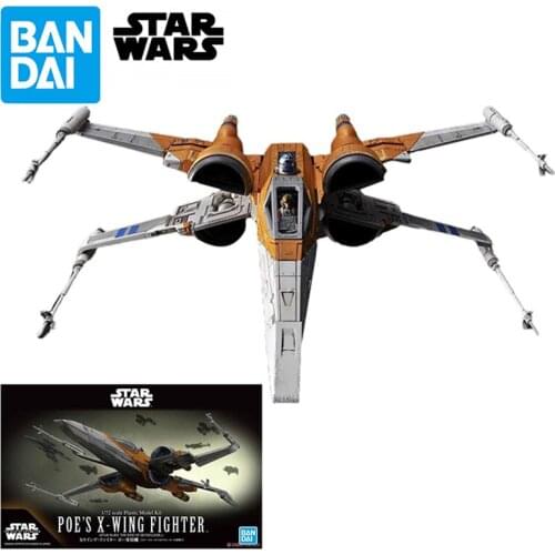 Bandai Star Wars 1/72 Poes X-Wing Fighter Rise of Skywalker Assembled Model Action Figure Adults Decoration Toys Children Gifts