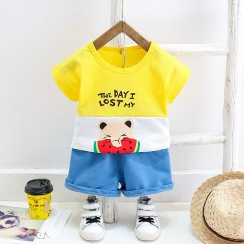 Bibicola Newborn Boys Tracksuit Toddler Girl Clothes Sets Kids Summer Cotton Short Sleeves T Shirts + Fashion Pants 2Pcs