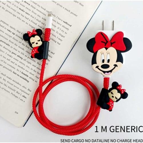 Disney Mickey Bite USB Cable Protector Cable Organizer Data Line Management Charging Safe Protection Winder For iPhone11 12