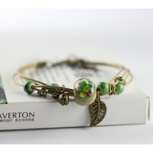 Jingdezhen Bohemian ceramic fashion Flower bracelets for women wholesale drop shipping #1030