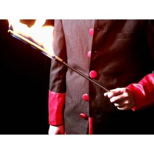 Electronic Fire To Cane By ZF Magic,Magic Tricks Appearing Cane Stage Illusions Accessories Gimmick Magie Wand,Charging