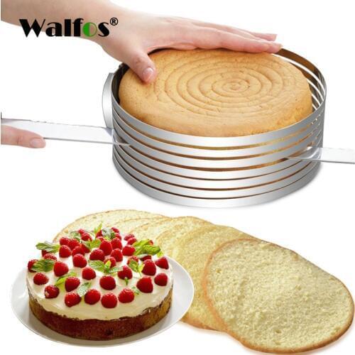 WALFOS New Retractable Stainless Steel Cake Design Circle Mousse Ring Baking Tool Cake Mold Mould Cake Pan Adjustable Cake Tools