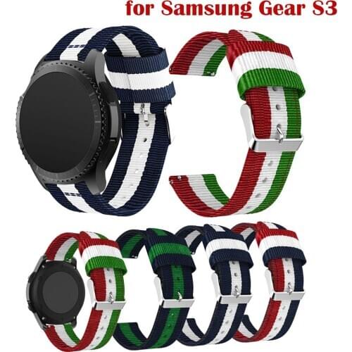 Canvas Straps For Samsung Gear S3 Frontier/Classic Smart Watch Quick Release Band 22MM Nylon Strap For Galaxy Watch 46MM 3 45MM