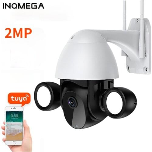 INQMEGA TUYA Smart Courtyard IP Camera Wifi Garden Light 2 in 1 Day and Night Full Color CCTV Video Recorder Google Home Cam