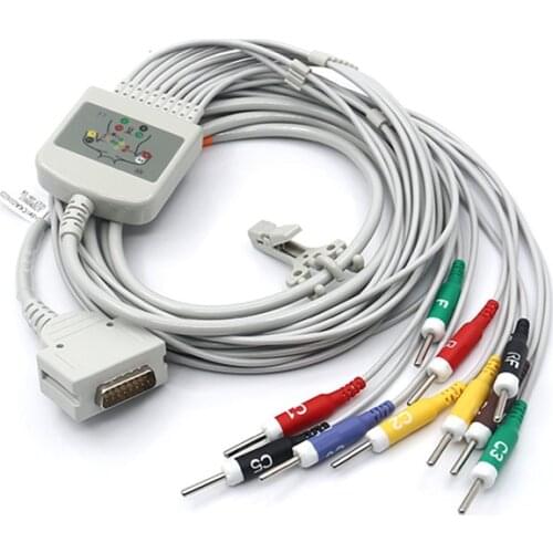 Mortara Burdick Compatible EKG Cable 10 Wires IEC Needle Leads