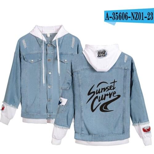 Students Denim Coats Julie And The Phantoms jacket Fake Two Jeans Letter Printing Men Hooded Coat Women Fashion Streetwear 4XL