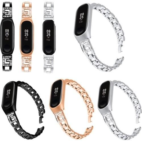 Metal Stainless Steel for Xiaomi Mi Band 3/4 Metal Replacement Strap
