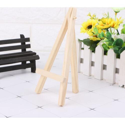 Natural Wood Mini Easel Frame Tripod Display Meeting Wedding Table Number Name Card Stand Display Holder Children Painting Craft