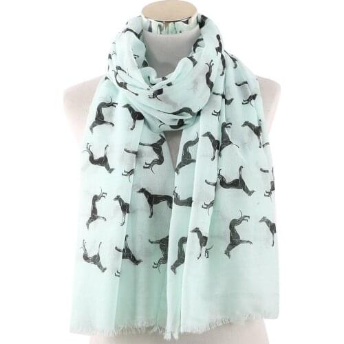 Fashion Dog Print Scarves Shawls Cute Animal Fringe Scarf Shawls Wrap Hijab 5 Color Free Shipping
