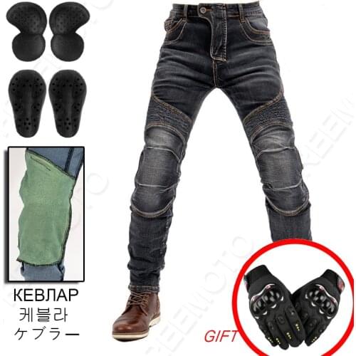 Mens Moto Motorcycle Jeans Aramid Pants Motorbike Riding Pants Moto Pantalon Protective Pants Motocross Racing Denim Jeans